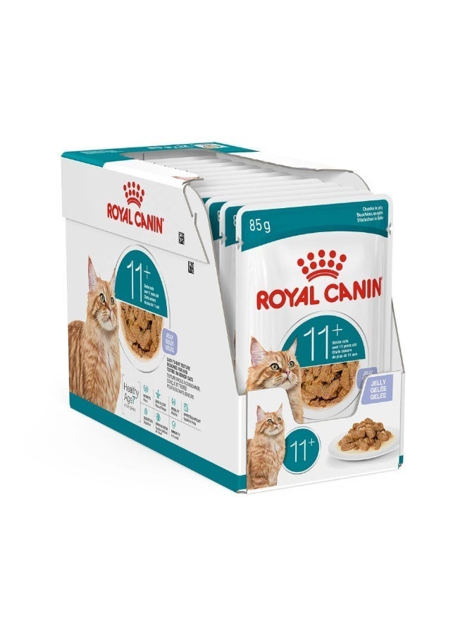 ROYAL CANIN Feline Health Nutrition Ageing 11+ Jelly (Wet Food - Pouches) 12x85g - Image 1
